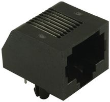 AMP - TE CONNECTIVITY 5555164-1 Modular Connector, RJ45 Jack, 1 x 1 (Port), 8P8C, Cat3, Through Hole Mount