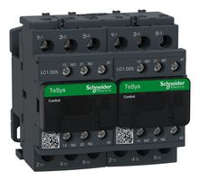 SCHNEIDER ELECTRIC LC2D25F7 Contactor, LC2D, 25 A, DIN Rail, 690 V, 3PST-NO, 3 Pole, 15 kW