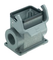HARTING 19 30 006 0292 Heavy Duty Connector, Dual Side Entry M32, High Profile, Base, Panel Mount, Aluminium Body, 2 Lever