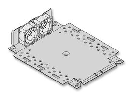 NVENT SCHROFF 24827154 Rack Fan Tray, 2 Fans, Mounting Plate, Interscale M
