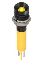 APEM Q6R1BXXY24E LED Panel Mount Indicator, Yellow, 24 VDC, 6 mm, 20 mA, 30 mcd, IP67