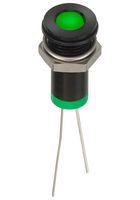 APEM Q8F6BXXG02E LED Panel Mount Indicator, Green, 2 VDC, 8 mm, 20 mA, 8 mcd, IP67