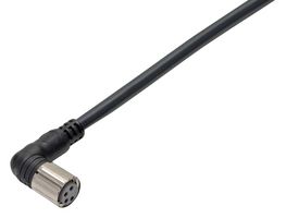OMRON INDUSTRIAL AUTOMATION XS2FLM12PVC4A5M Sensor Cable, 90° M12 Receptacle, Free End, 4 Positions, 5 m, 16.4 ft, XS2F-L Series