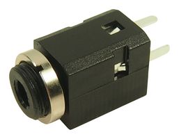 CLIFF ELECTRONIC COMPONENTS FC681375V Phone Audio Connector, 3 Contacts, Jack, 3.5 mm, Panel Mount, Plastic Body