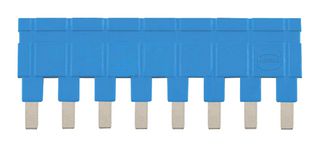 HARTING 09330009847 Jumper (Busbar), Blue, Jumper, Harting Han ES Series Size 6B-24B Rectangular Connectors, 8 Ways