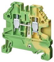 OMRON INDUSTRIAL AUTOMATION XW5G-S2.5-1.1-1 DIN Rail Mount Terminal Block, Grounding, 2 Ways, 26 AWG, 12 AWG, 4 mm², Screw