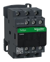 SCHNEIDER ELECTRIC LC1D18N7 Contactor, LC1D, 18 A, DIN Rail, 690 VAC, 3PST-NO, 3 Pole, 15 hp