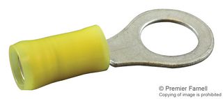 TE CONNECTIVITY - AMP 320577 Ring Tongue Terminal, M10, 3/8", 10 AWG, 6.64 mm², PIDG, Yellow