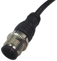ABB - JOKAB 2TLA020056R2200 Sensor Cable, Black, M12 Plug, M12 Receptacle, 5 Positions, 6 m, 19.7 ft