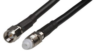 SIRETTA ASMA1000F058L13 RF / Coaxial Cable Assembly, 33 ft, 10 m, RG58, SMA Straight Plug, FME Socket, 50 ohm