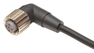 OMRON INDUSTRIAL AUTOMATION XS2F-M12PVC4A5M.1 Sensor Cable, 90° M12 Receptacle, Free End, 4 Positions, 5 m, 16.4 ft, XS2F