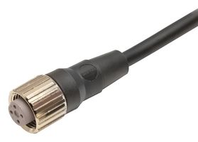 OMRON INDUSTRIAL AUTOMATION XS2F-M12PVC4S5M.1 Sensor Cable, M12 Receptacle, Free End, 4 Positions, 5 m, 16.4 ft, XS2F