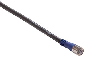 OMRON INDUSTRIAL AUTOMATION XS3F-LM8PVC4S5M Sensor Cable, M8 Receptacle, Free End, 4 Positions, 5 m, 16.4 ft, XS3F-L Series