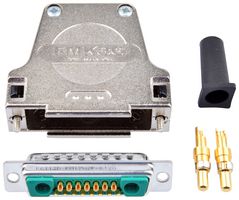 MOLEX 173114-0087 Combination Layout D Sub Connector, DB-17W2, Plug, 17 Contacts, 15 Signal, 2 Power, Solder