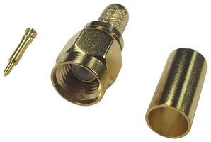MULTICOMP PRO MC001470 RF / Coaxial Connector, SMA Coaxial, Straight Plug, Crimp, Brass