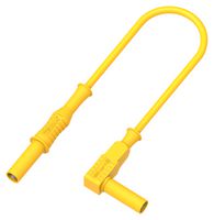 MULTICOMP PRO 76-1412 Banana Test Lead, 4mm Banana Plug, Shrouded, 4mm Right Angle Banana Plug, Shrouded, 3.3 ft, 1 m