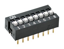 OMRON ELECTRONIC COMPONENTS A6E-6104-N DIP / SIP Switch, 6 Circuits, Slide, Through Hole, SPST, 24 V, 25 mA