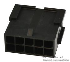 MOLEX 43020-1001 Connector Housing, Black, Micro-Fit 3.0 43020 Series, Plug, 10 Ways, 3 mm