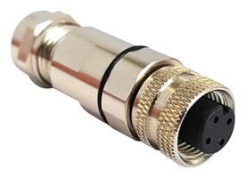 BULGIN LIMITED PXMBNI12FBF08ASCPG7 Sensor Connector, Buccaneer M12 Series, M12, Female, 8 Positions, Solder Socket