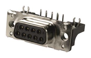 HARTING 09661526617 D Sub Connector, Right Angle, DB9, Standard, Receptacle, 9 Contacts, DE, Solder