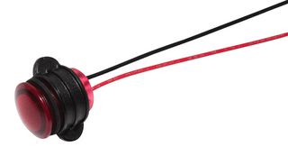 VCC / VISUAL COMMUNICATIONS COMPANY CNX714C200FVW LED Panel Mount Indicator, FlexVolt™, Red, 28 VDC, 14 mm, 1.9 cd, IP67, NEMA 6P