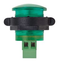 VCC / VISUAL COMMUNICATIONS COMPANY CNX722C500FVB LED Panel Mount Indicator, TuffLED™, Green, 28 VDC, 23.1 mm, 20 mA, 1.4 cd, IP67, NEMA 6P