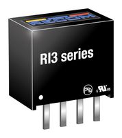 RECOM POWER RI3-0505S Isolated Through Hole DC/DC Converter, ITE, SIP, 1:1, 3 W, 1 Output, 5 V