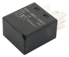TE CONNECTIVITY 6-1393292-3 Automotive Relay, 24 VDC, 30 A, SPDT, Socket, Quick Connect, Micro Relay A Series