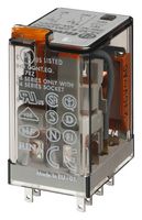 FINDER 55.32.9.012.0040 Power Relay, DPDT, 12 VDC, 10 A, 55 Series, Socket