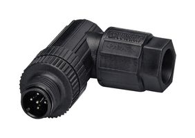 PHOENIX CONTACT 1424688 Sensor Connector, M12 Push-In, M12, Male, 5 Positions, Push In Pin, Right Angle Cable Mount