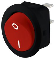 MARQUARDT 01881.1104-01 Rocker Switch, On-Off, SPST, Non Illuminated, Panel Mount, Red, 1881 Series