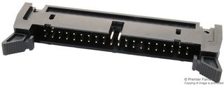 MULTICOMP PRO MC-254-60-SL-RA-DIP Pin Header, Right Angle, With Short Ejector (7.5mm), Wire-to-Board, 2.54 mm, 2 Rows, 60 Contacts