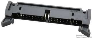 MULTICOMP PRO MC-254-60-LL-RA-DIP Pin Header, Right Angle, With Long Ejector (10.8mm), Wire-to-Board, 2.54 mm, 2 Rows, 60 Contacts