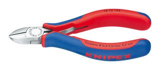 KNIPEX 76 12 125 Cutter, Precision, 125 mm, Diagonal, 2.5 mm, 63 °