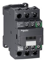SCHNEIDER ELECTRIC LC1D25KUE Contactor, LC1D, 25 A, DIN Rail, Panel, 690 VAC, 3PST-NO, 3 Pole, 15 kW