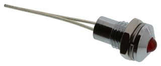 CHICAGO MINIATURE LIGHTING L63DR2L LED Panel Mount Indicator, Red, 2.1 V, 6.2 mm, 20 mA, 60 mcd