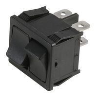 MULTICOMP PRO MCR13-33PAA-02 Rocker Switch, On-Off, DPST, Non Illuminated, Panel Mount, Black, R13
