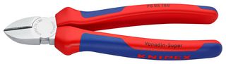 KNIPEX 70 05 180 Cutter, Diagonal, 180 mm, Edge, 4 mm, 62 °