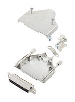 AMPHENOL COMMUNICATIONS SOLUTIONS L17MHDM25+L77SDB25S D Sub Connector, With Backshell, DB25, Standard, Receptacle, MHDM, 25 Contacts, DB, Solder Cup
