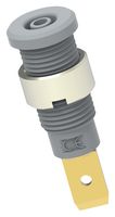 MULTICOMP PRO 72-13958 Banana Test Connector, Jack, Panel Mount, 10 A, 600 V, Gold Plated Contacts, Grey