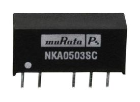 MURATA POWER SOLUTIONS NKA0505SC Isolated Through Hole DC/DC Converter, ITE, SIP, 1:1, 1 W, 2 Output, 5 V