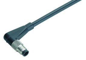 BINDER 79-3109-32-04 Sensor Cable, 90° M5 Plug, Free End, 4 Positions, 2 m, 6.6 ft, 707 Series