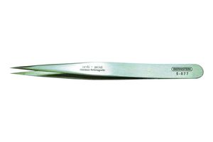 BERNSTEIN WERKZEUGFABRIK 5-077 Tweezer, SMD, Straight, Pointed, Stainless Steel, 130 mm Length