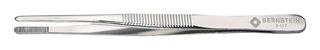 BERNSTEIN WERKZEUGFABRIK 5-117 Tweezer, Heavy Duty, Straight, Round, Nickel Plated Steel, 145 mm Length