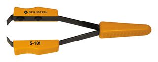 BERNSTEIN WERKZEUGFABRIK 5-181 Tweezer, Cutting, Bent, Flat, Steel, 130 mm Length