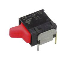 NIDEC COMPONENTS CF-LD-1DC4-AR2W Rocker Switch, Hyper-Miniature, On-On, SPDT, Non Illuminated, Through Hole, Red, CF-LD Series