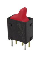 NIDEC COMPONENTS CF-LD-1DC-AR2W Rocker Switch, Hyper-Miniature, On-On, SPDT, Non Illuminated, Through Hole, Red, CF-LD Series