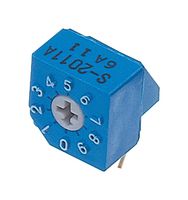 NIDEC COMPONENTS S-2031A Rotary Coded Switch, S-2000A Series, Through Hole, 10 Position, 5 VDC, BCD Complement, 100 mA