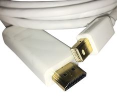 VIDEK 2414-3 Audio / Video Cable Assembly, Mini DisplayPort Plug, HDMI Plug, 9.8 ft, 3 m