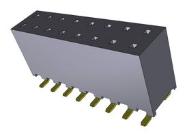 SAMTEC SQW-108-01-S-D-VS-A-K-TR PCB Receptacle, Board-to-Board, Wire-to-Board, 2 mm, 2 Rows, 16 Contacts, Surface Mount